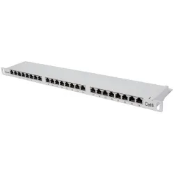 Patch Panel Rack 19 0.5u, 24 Porty Rj45 Cat6 Ftp, Szary